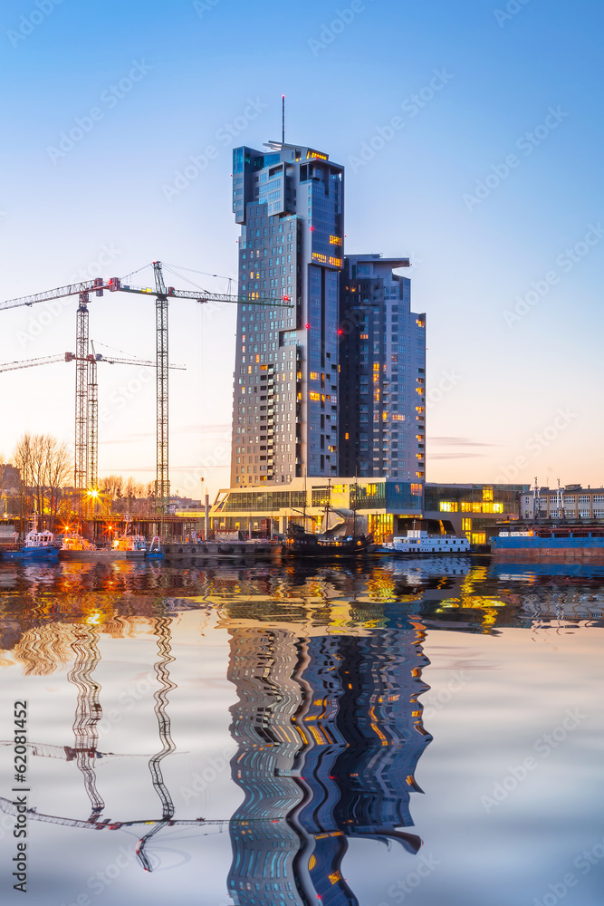 Sea Towers skyscraper in Gdynia, Poland 