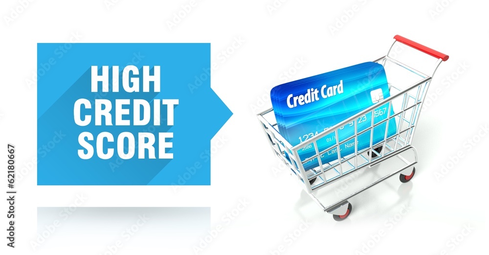 High credit score with shopping cart