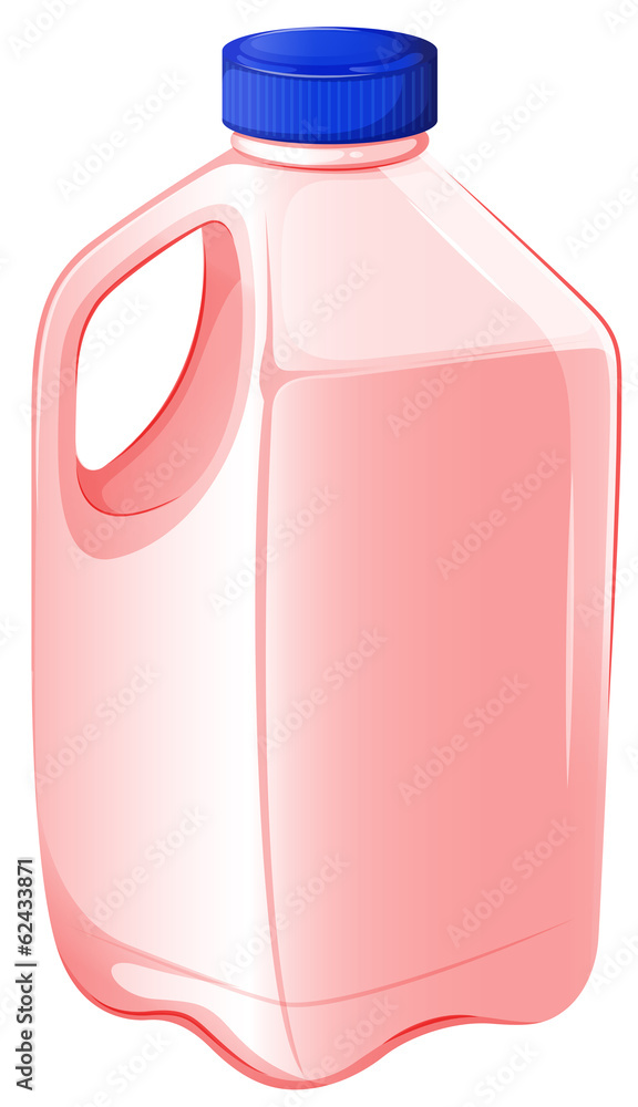 A gallon of strawberry milk