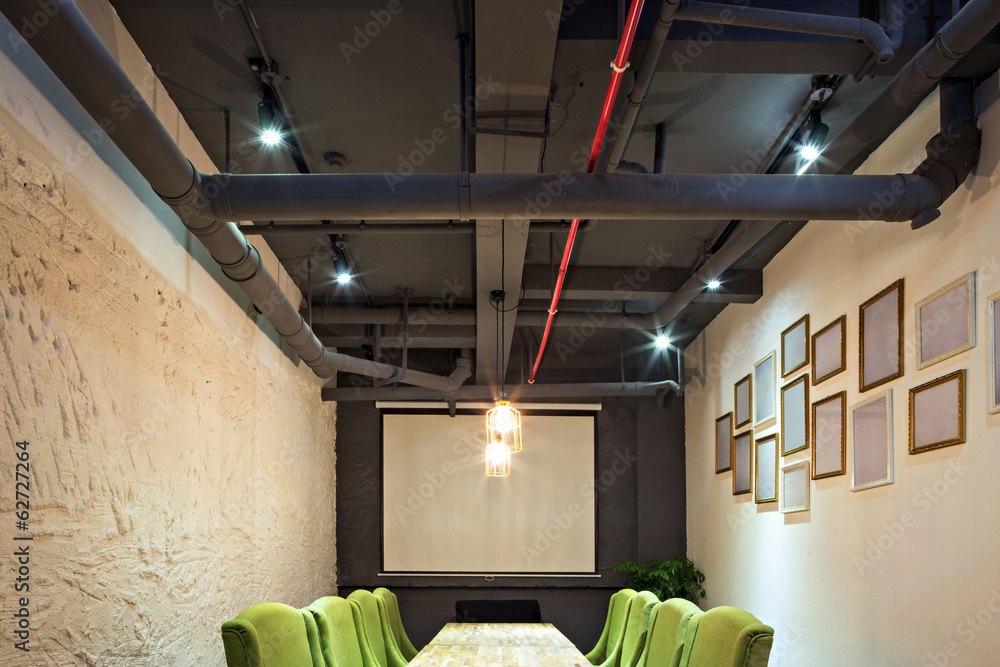 Conference table and chairs in meeting room