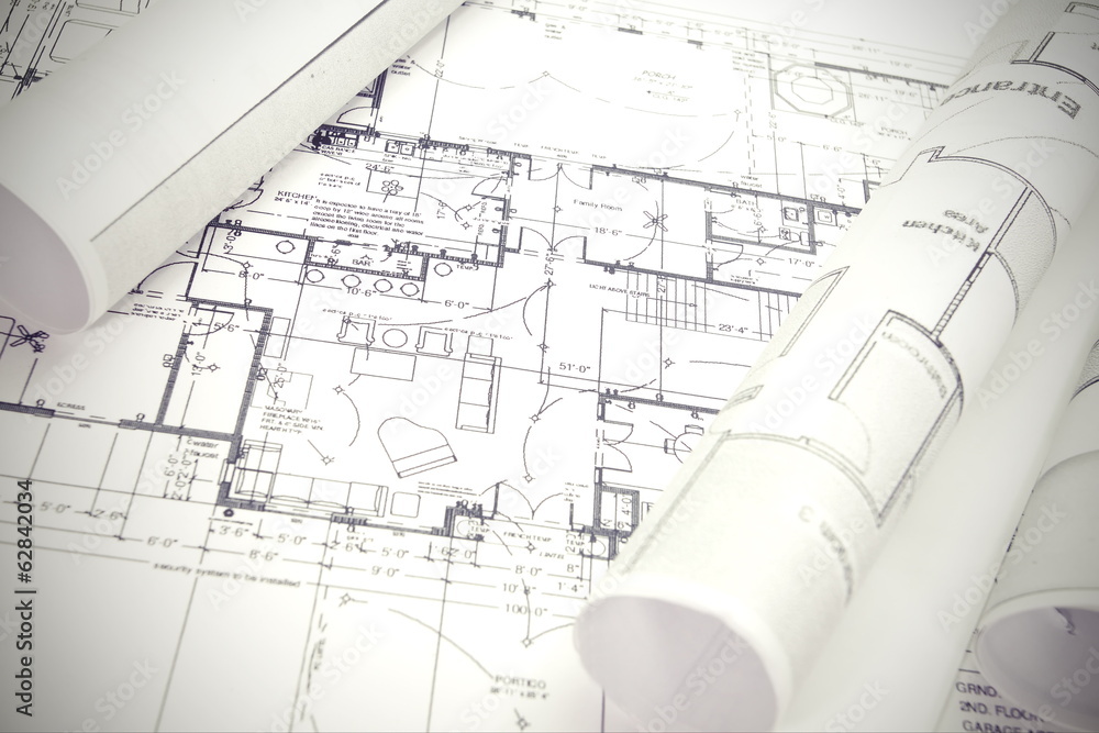 建筑师名册和规划建筑平面图