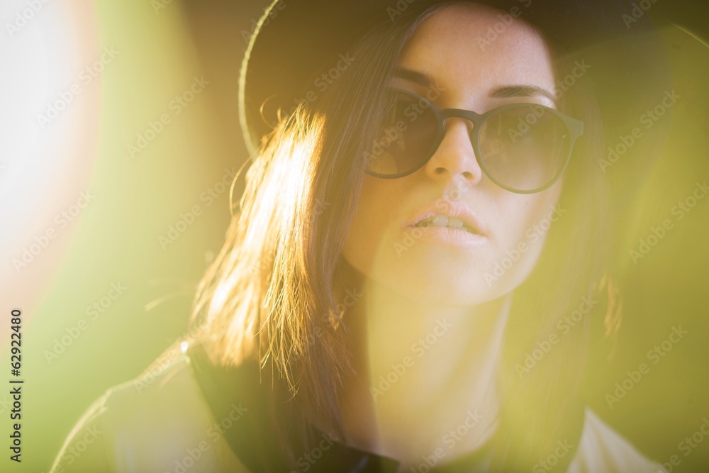 Retro fashion portrait of stylish young woman