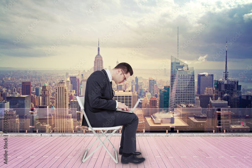 businessman with notebook