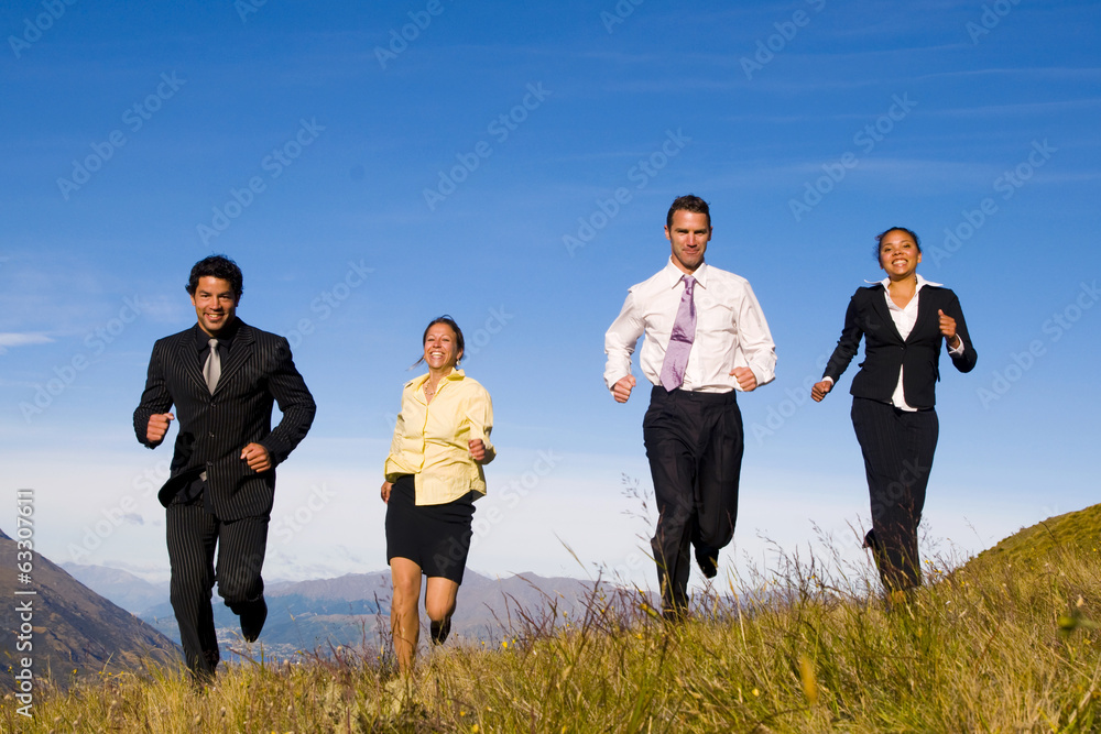 Business People on The Mountains