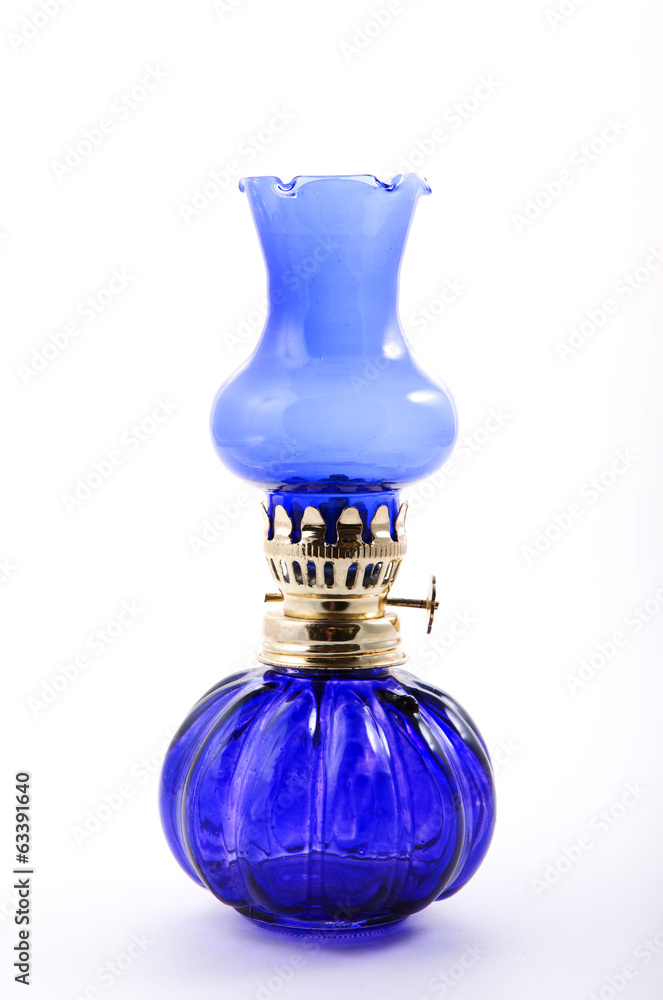 Blue kerosene lamp