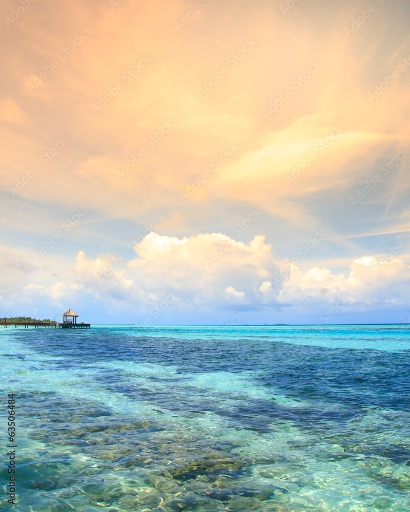 Tropical blue sea water