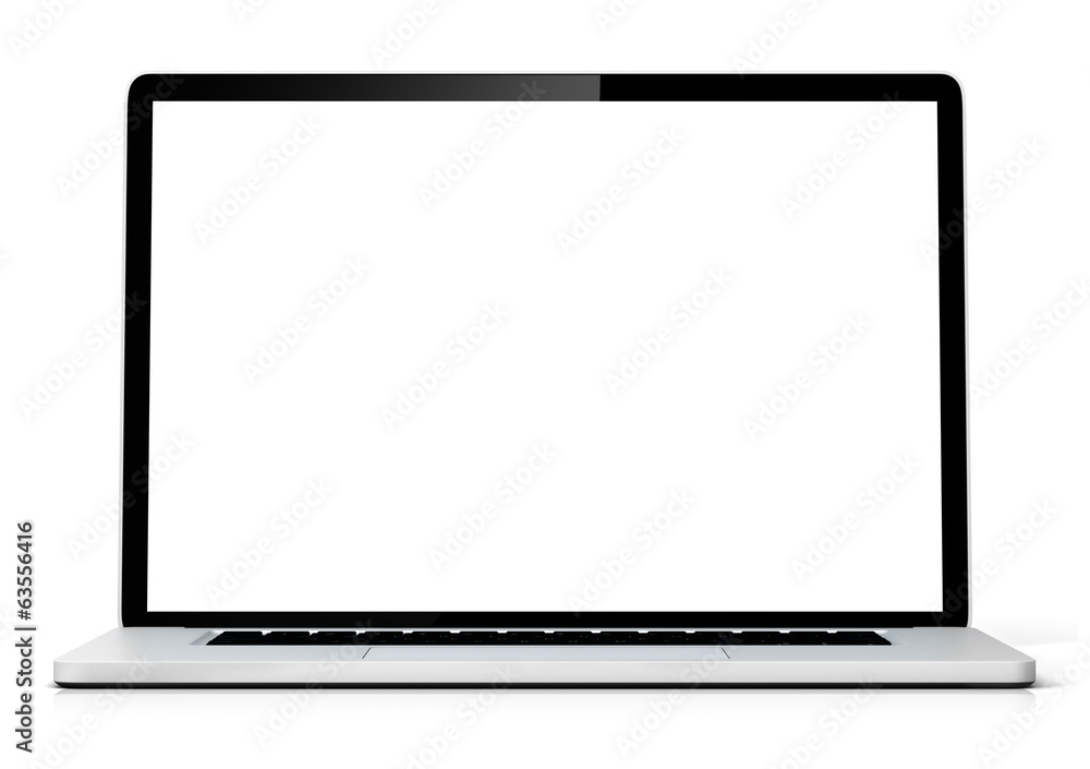 Laptop with white screen