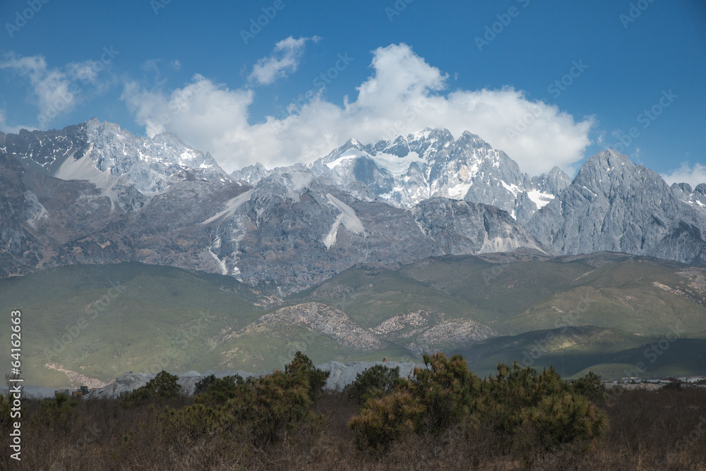 Jade Dragon Snow Mountain in cloud