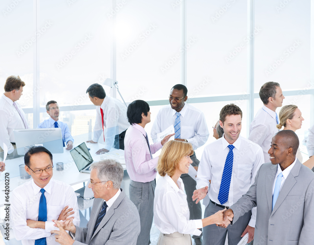 Group of Business People Meeting in the Office