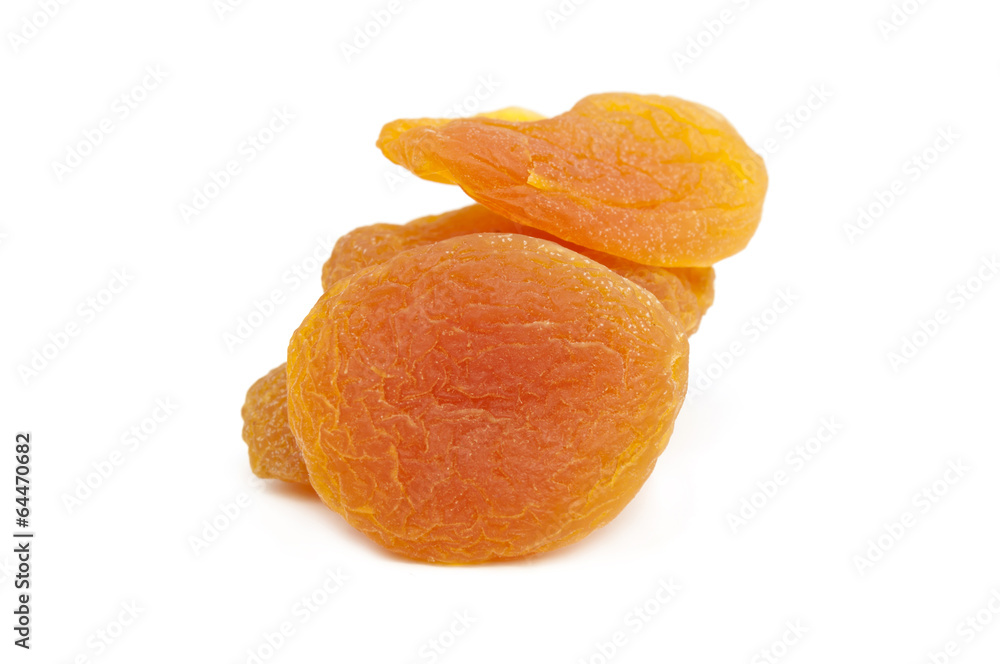 apricots on a white background