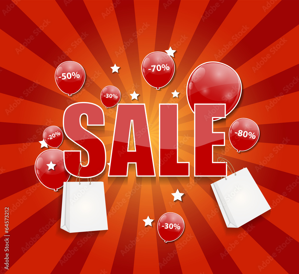 Sale Concept of Discount. Vector Illustration.