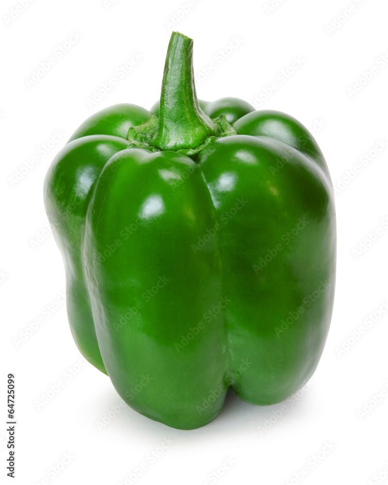 green bell pepper isolated