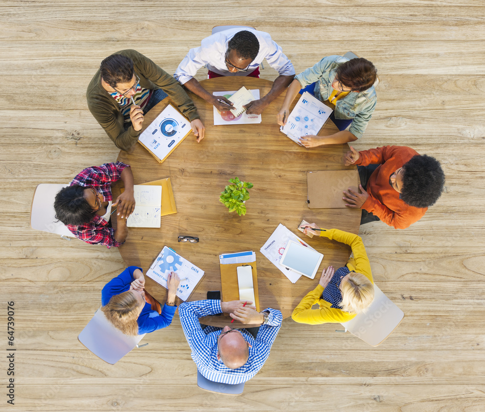 Group of Multiethnic Business People in Meeting