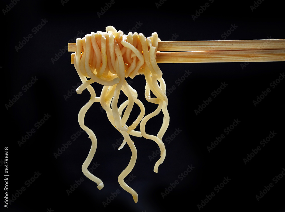 Chopsticks with noodles