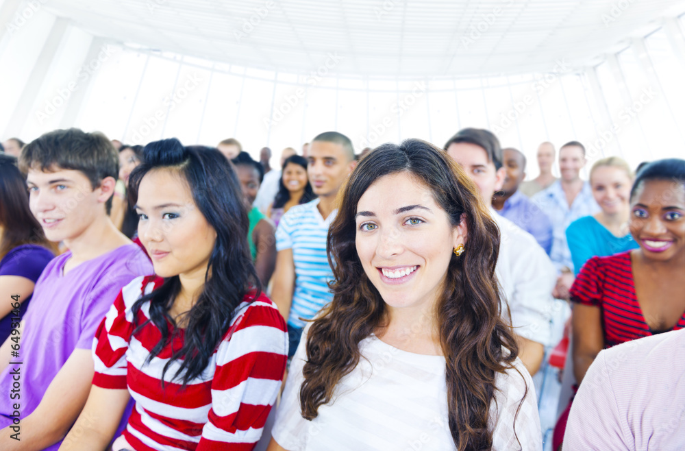 Large Group of Student in a Conference Room