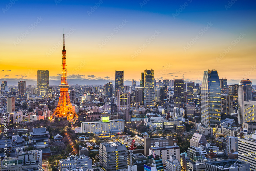 东京日本城市天际线