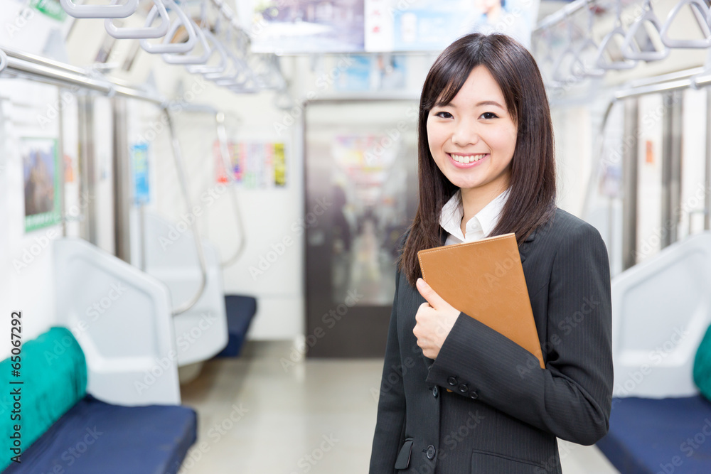 asian businesswoman in the train