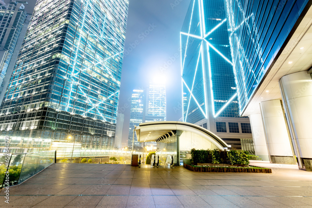 夜晚的现代城市