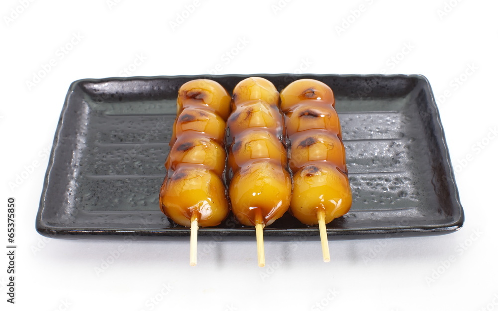 mitarashi Dango lapanese dumpling and sweet made from rice flour