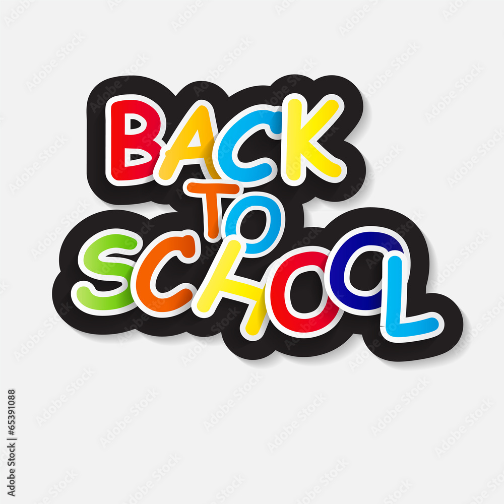 Back to School Label Concept Vector Illustration