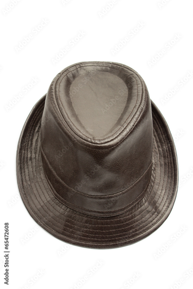 Brown hat isolated on white