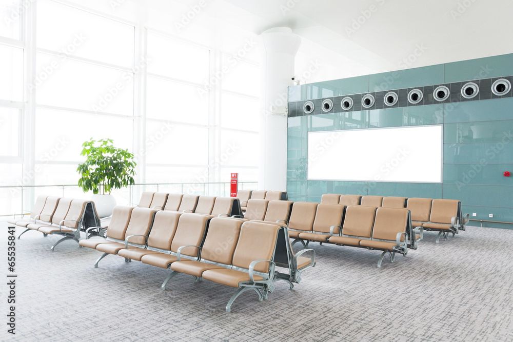 modern airport terminal waiting room