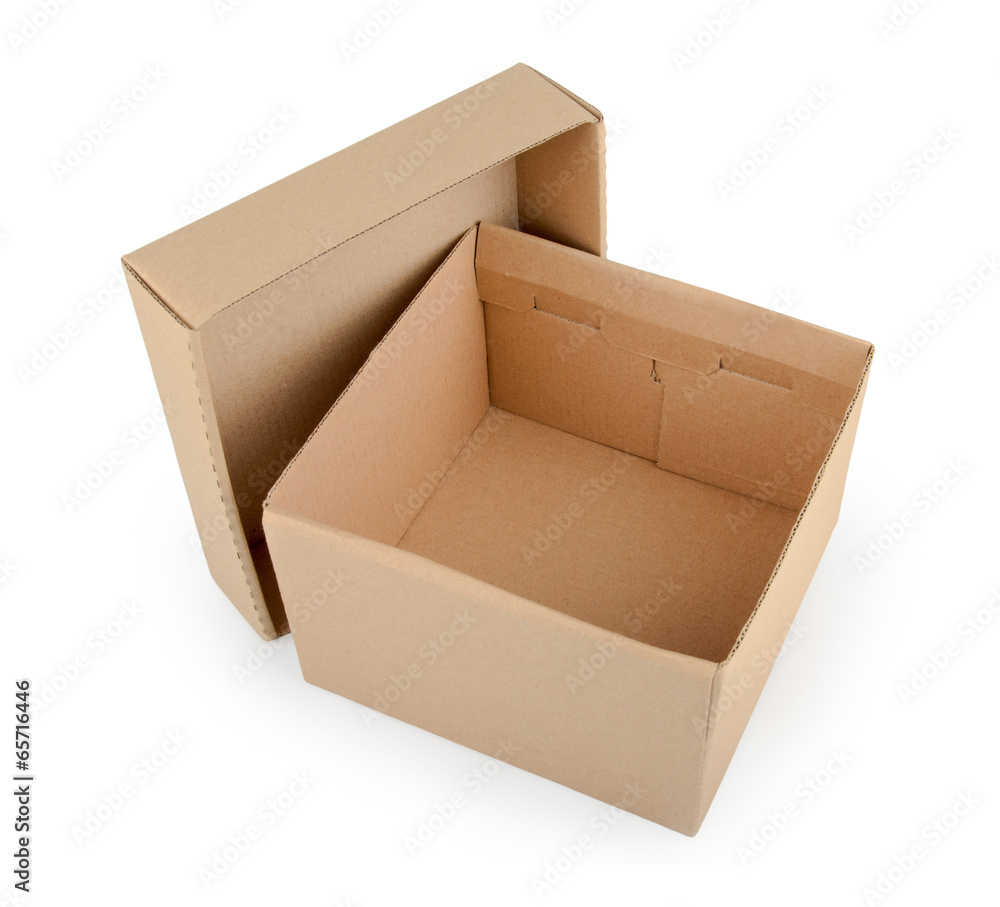 cardboard box isolated on white background