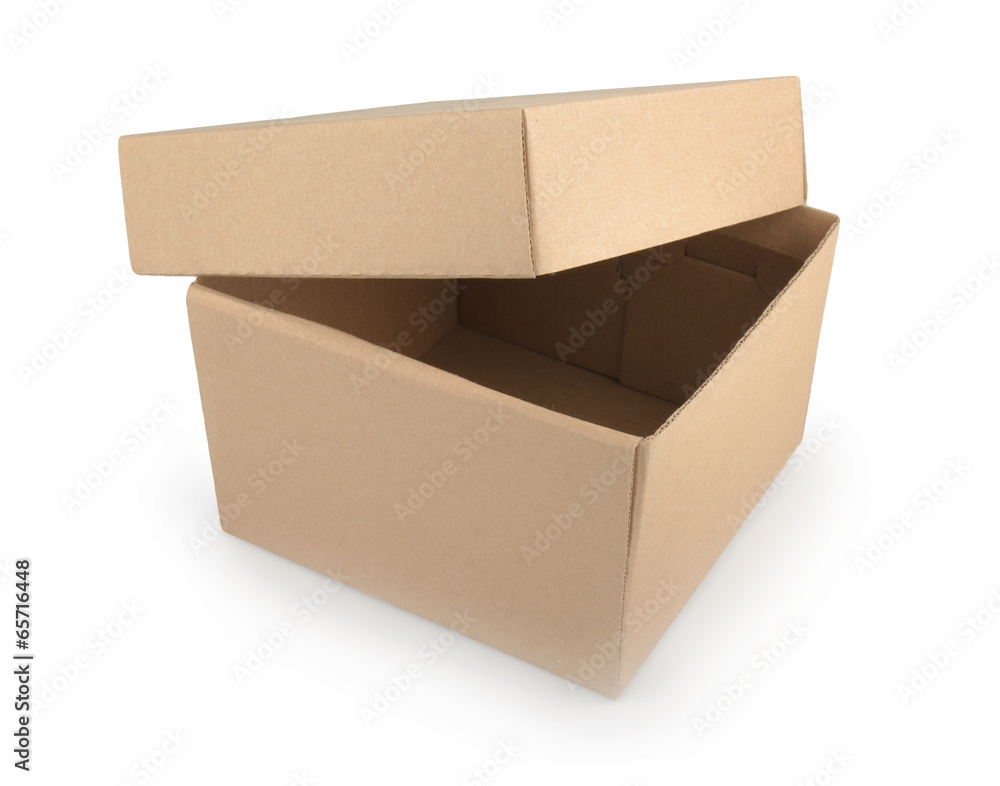 cardboard box isolated on white background