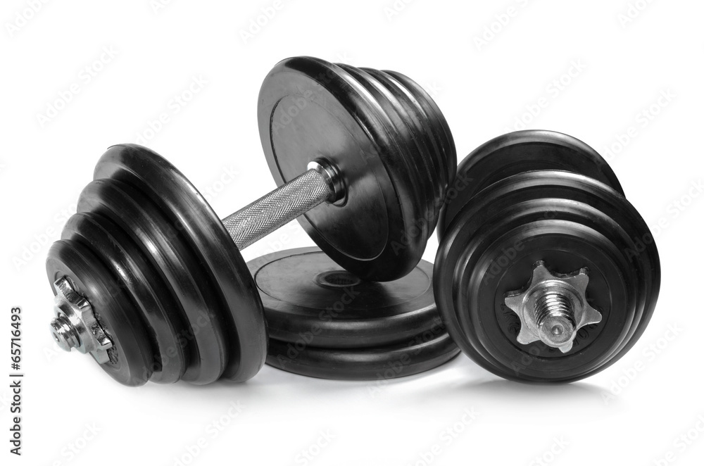 Dumbbells Isolated on White