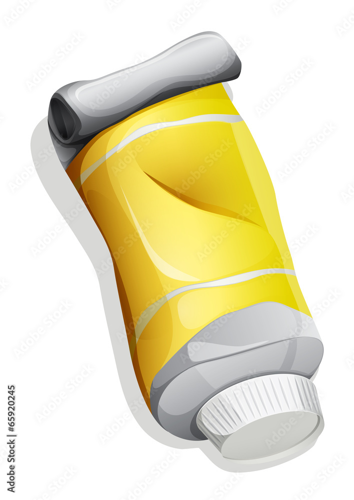 A topview of a yellow tube