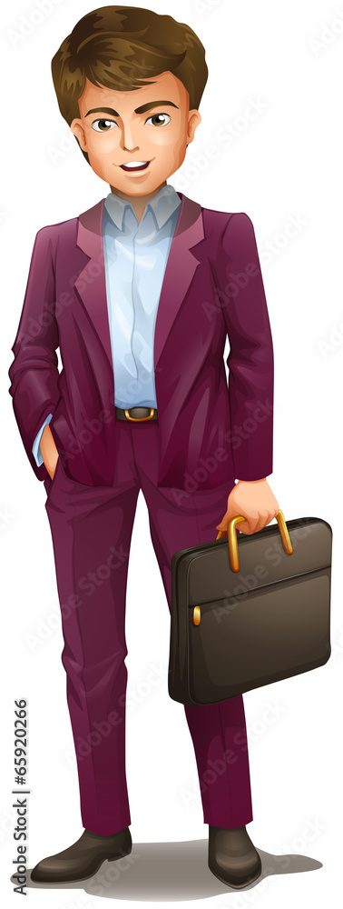 A man holding a suitcase