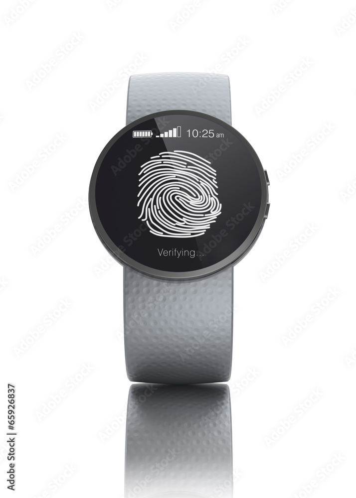 Smartwatch with fingerprint authentication security system