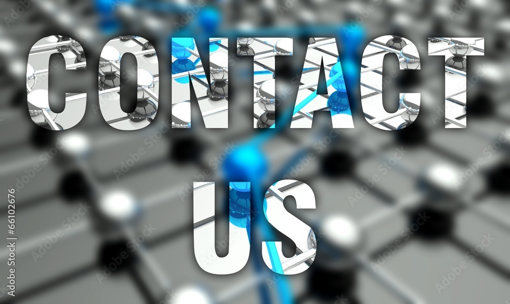 Contact us concept, network background