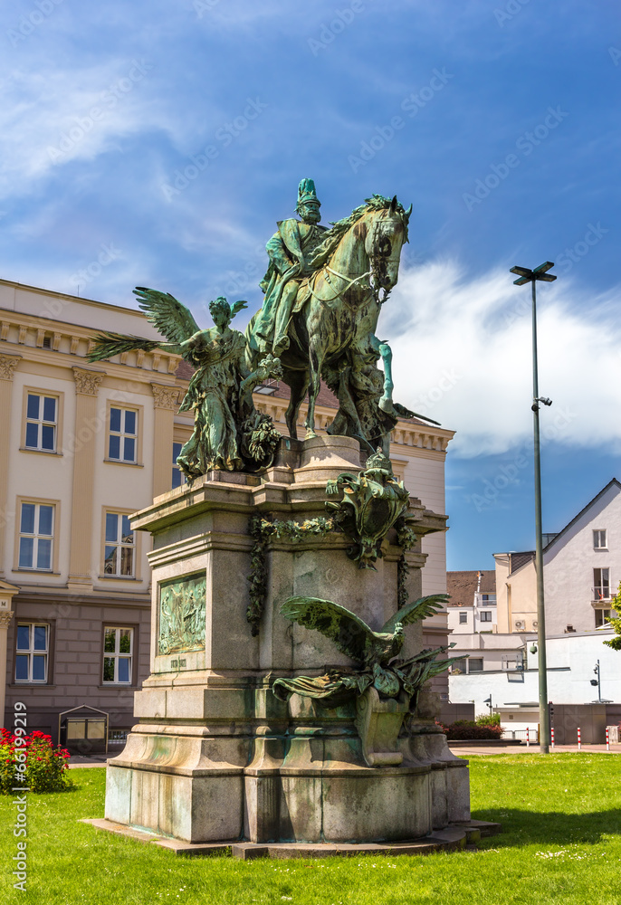 Monument to Kaiser-Wilhelm-Denkmal in Dusseldorf, Germany