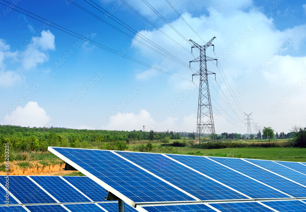 Solar panels and high-Tower