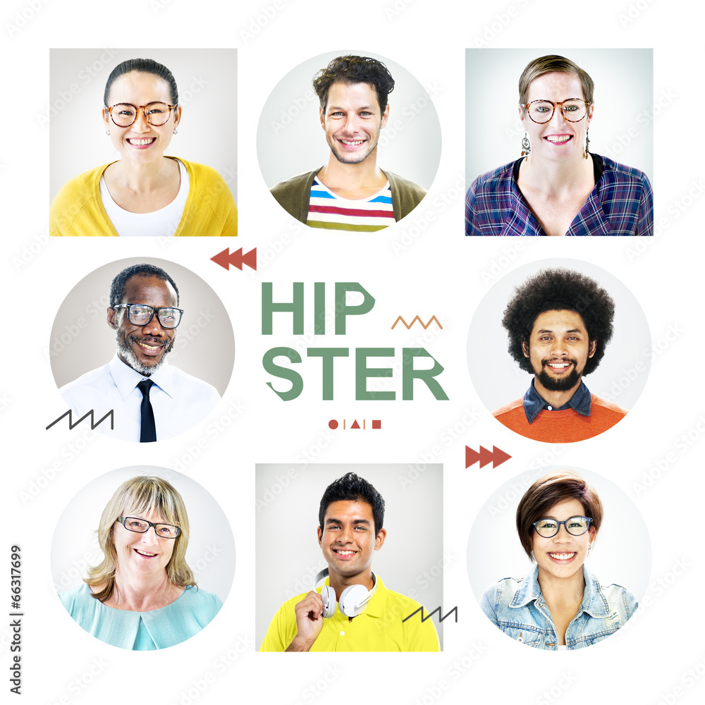 Headshots of People Labeled as Hipster