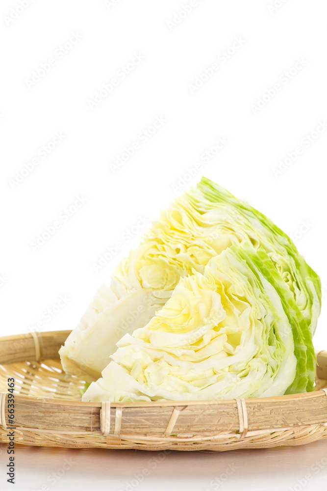 Close - up green fresh cabbage vegetable