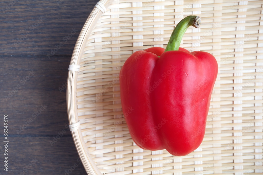 food ingredient and vegetable , red bell pepper