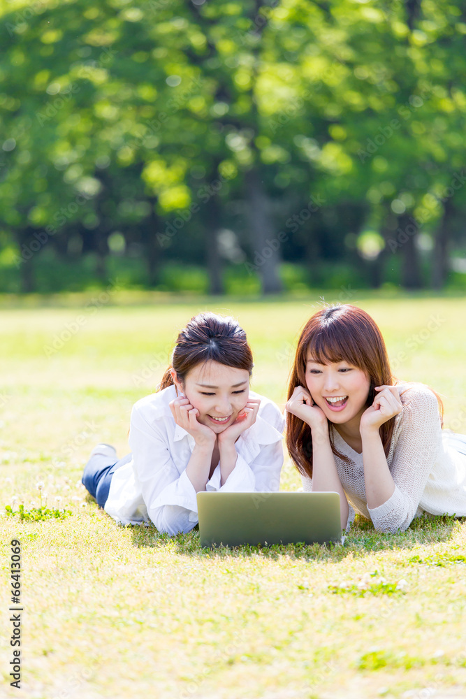 亚洲年轻女性生活方式形象