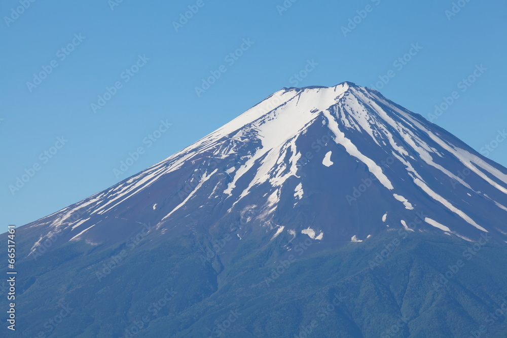 山梨县河口湖夏季富士山