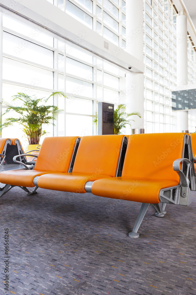 modern airport terminal waiting room