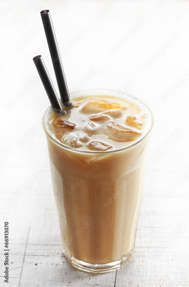 Iced coffee with milk