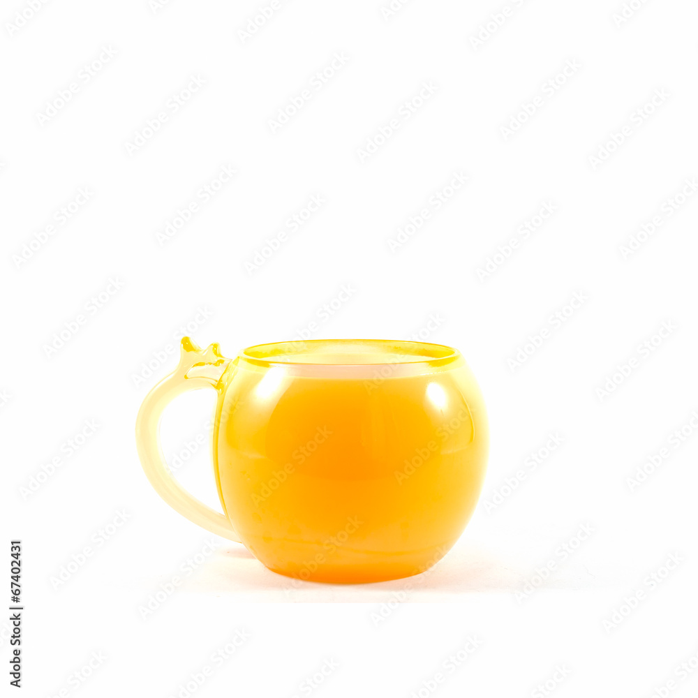 orange cup isolated