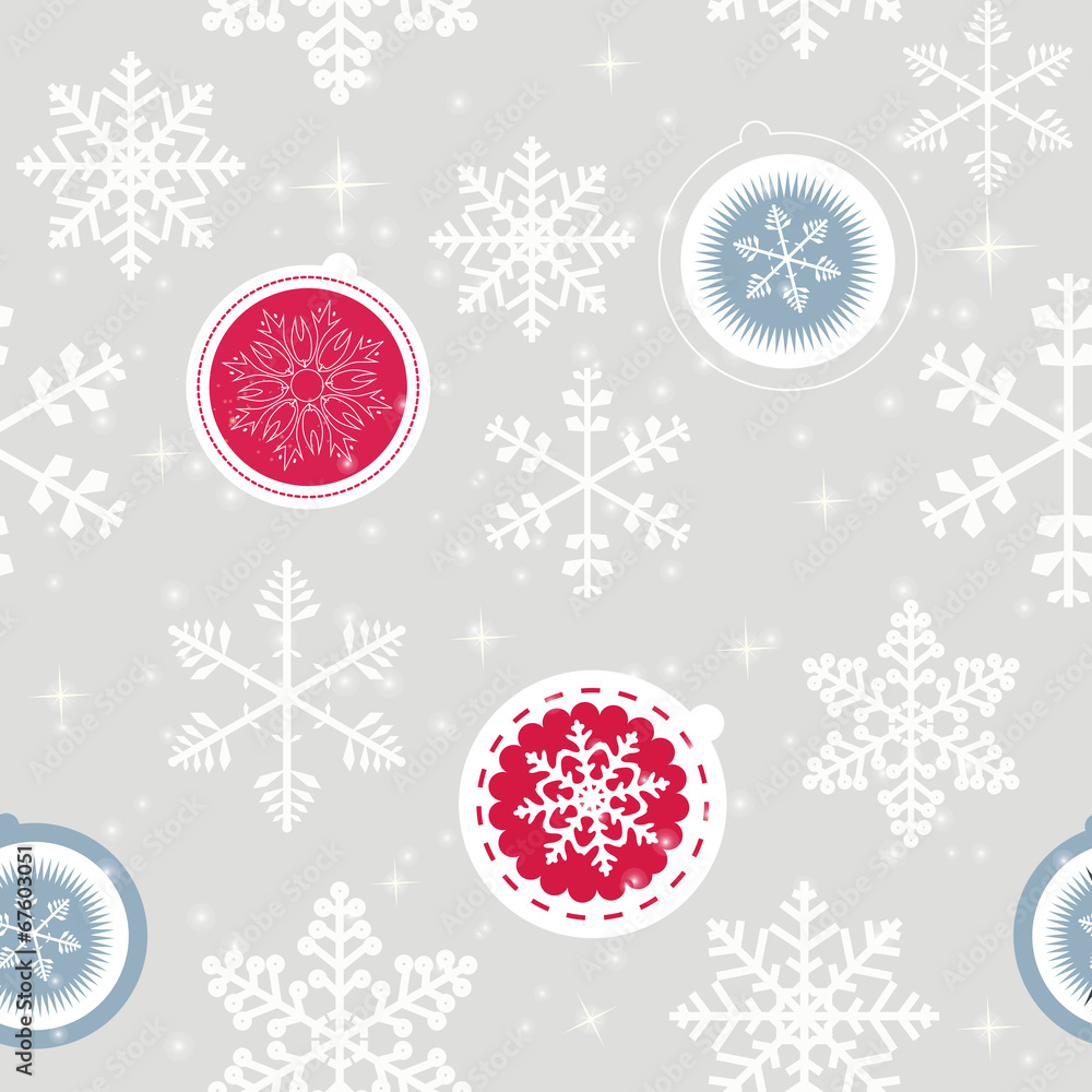 Winter Christmas New Year Seamless Pattern, Beautiful Texture wi