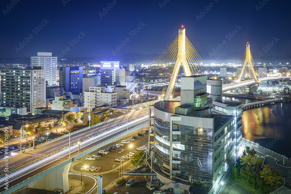 Aomori, Japan at Bay Bridge