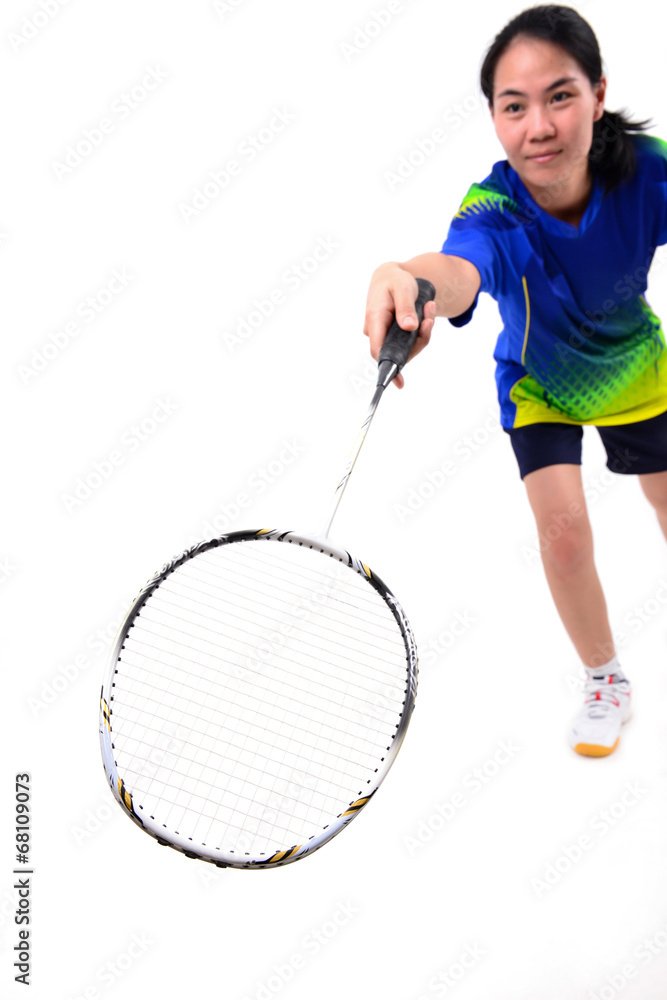 badminton player in action