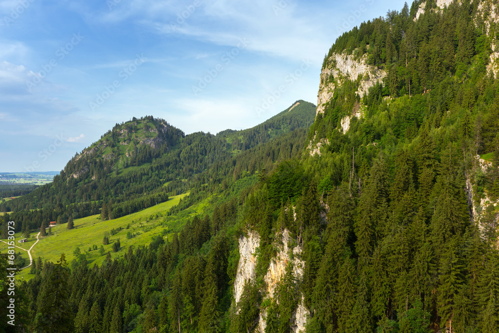 Idyllic summer landscape in the Bavarian Alps, Germany