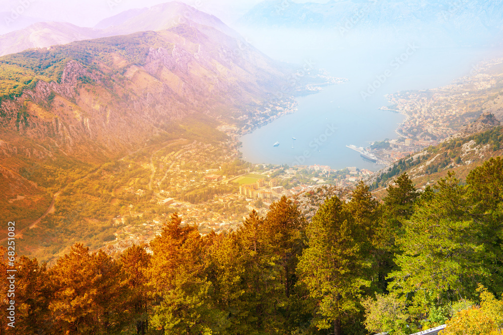 Kotor city from above