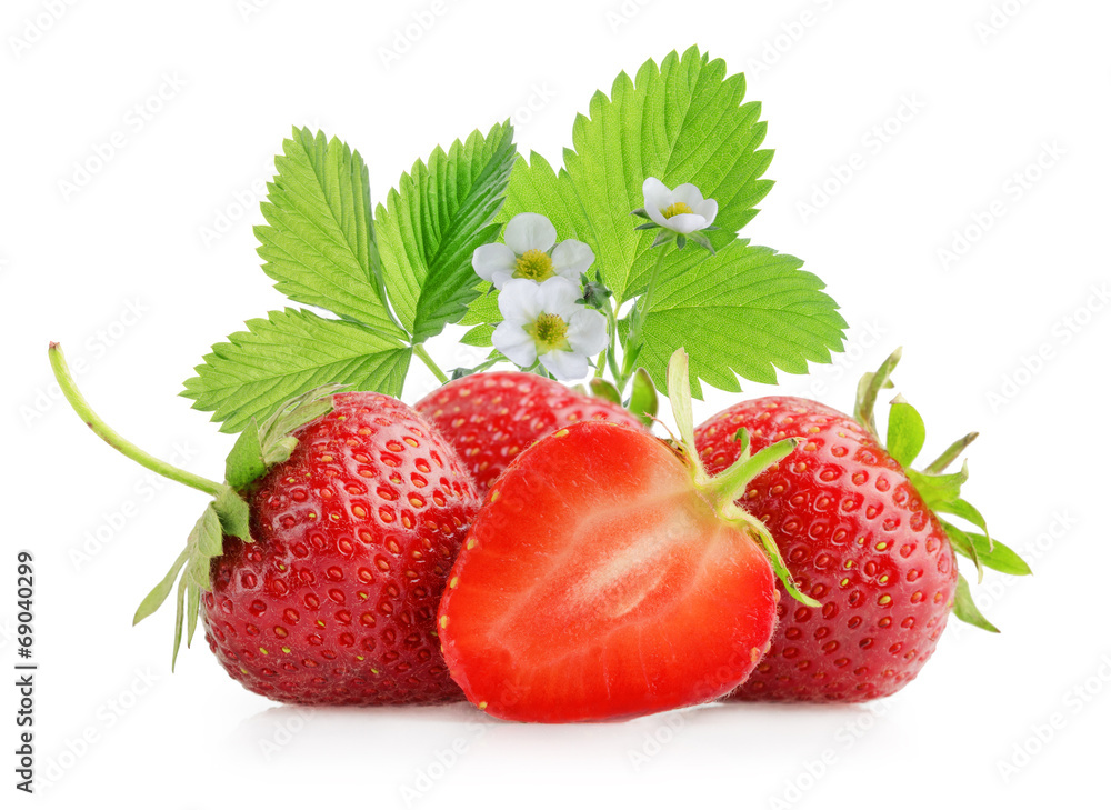 strawberry isolated on white