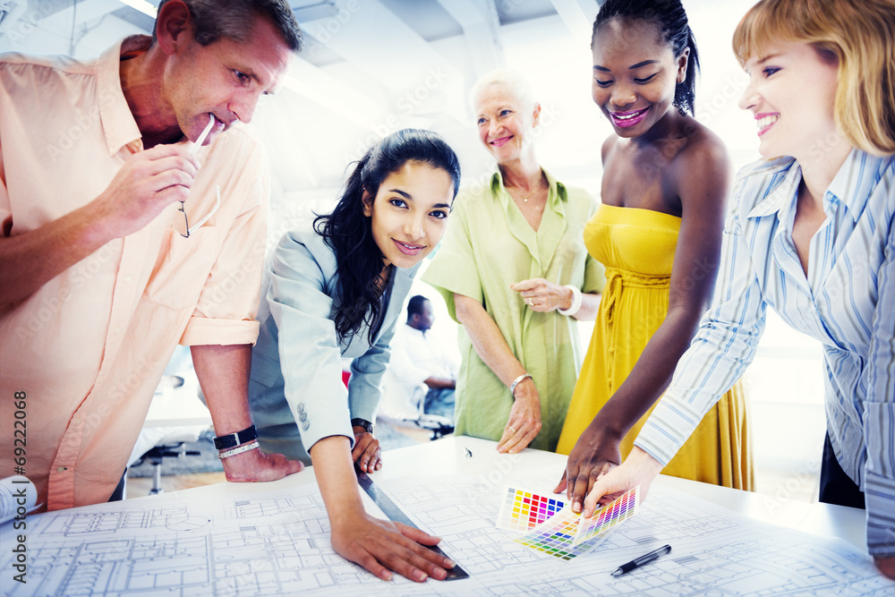 Group of Diverse People Working in the Office